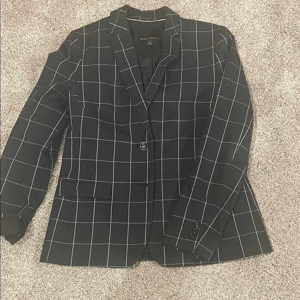 Black and White Checkered Blazer